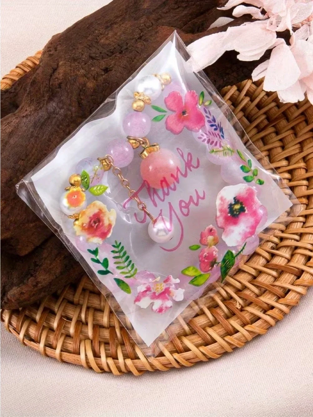 FLORAL Sealable Thank You Bags (20)